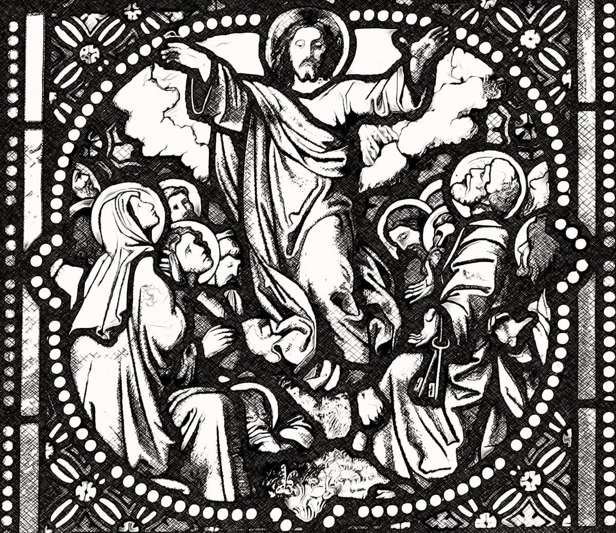 Ascension of Jesus - Catholic Coloring Page