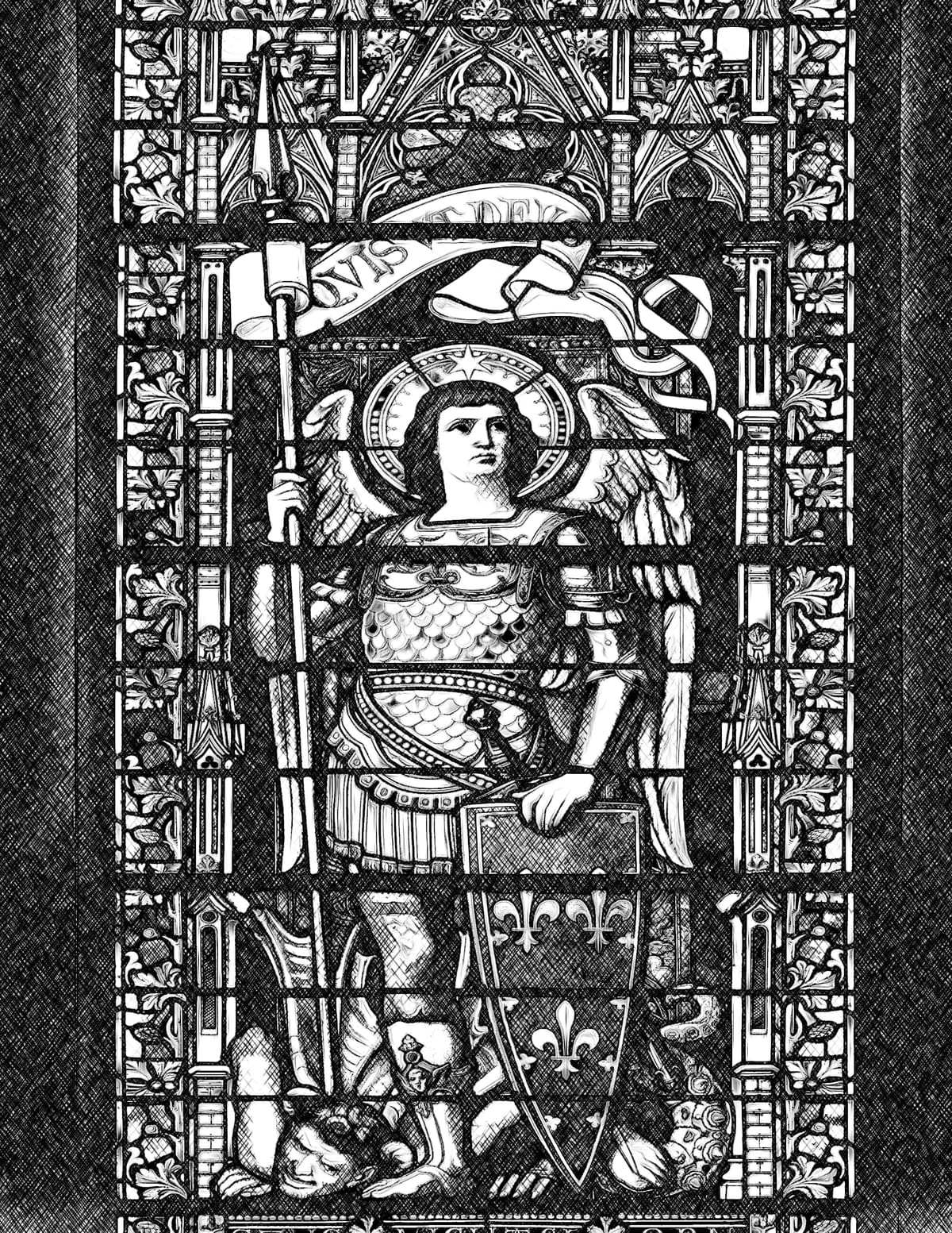 Saint Michael Defeating Satan - Catholic Coloring Page