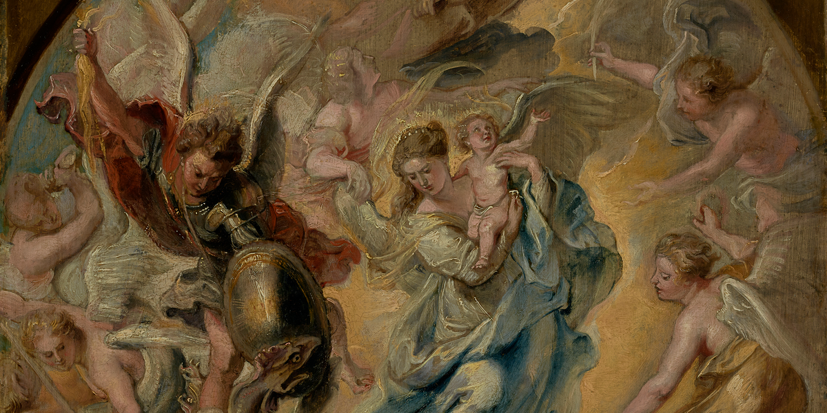 The Woman of the Apocalypse by Peter Paul Rubens (1620s) - Public Domain Catholic Painting