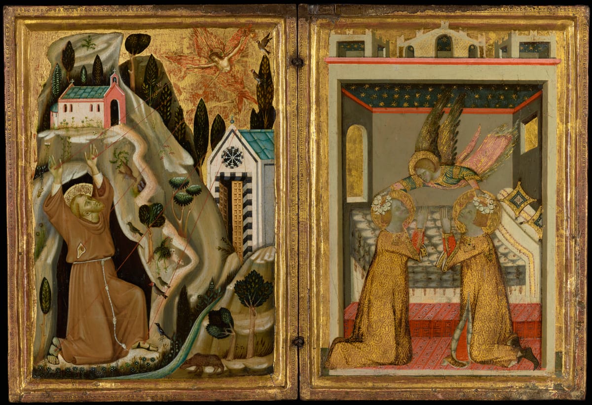 The Stigmatization of Saint Francis (1330s) - Public Domain Catholic Painting