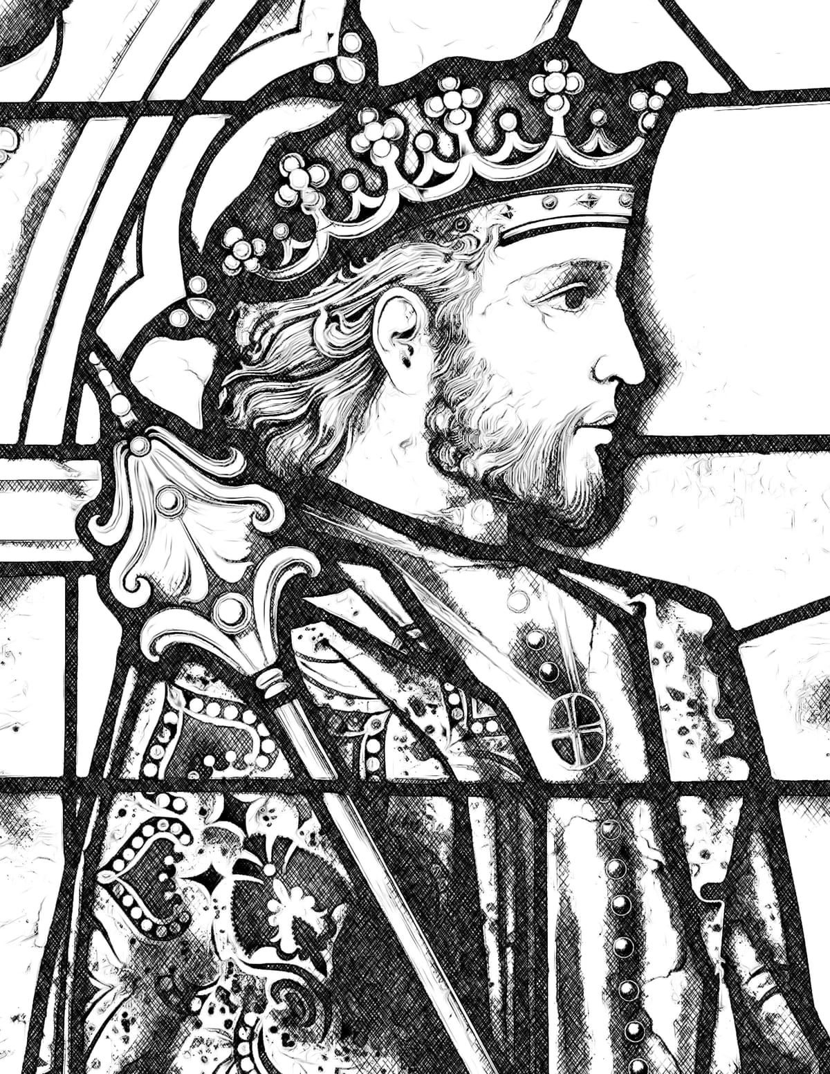 Saint Louis - Catholic Coloring Page