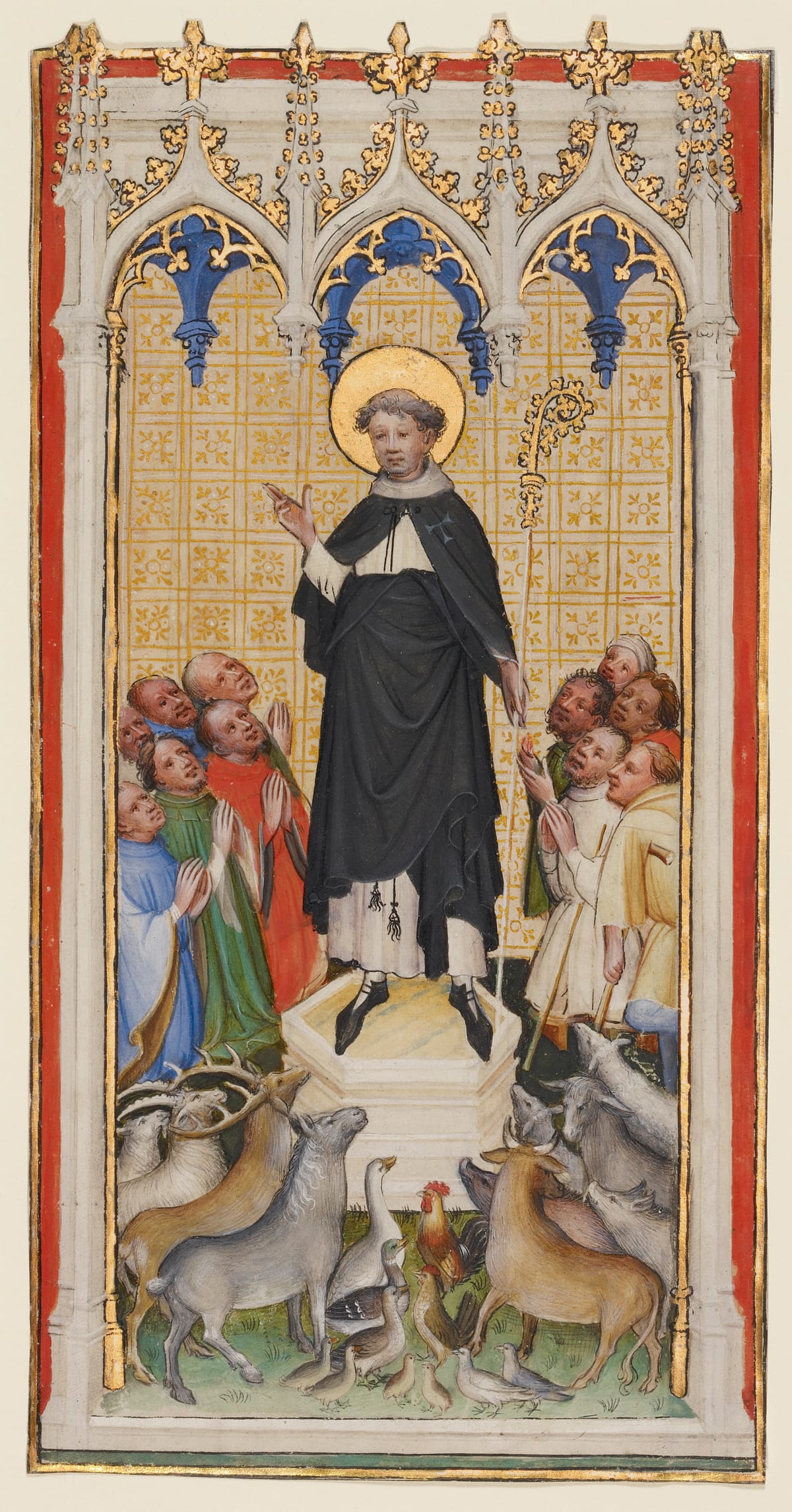 Saint Anthony Abbot by Master of St. Veronica (1400-1410) - Public Domain Catholic Painting