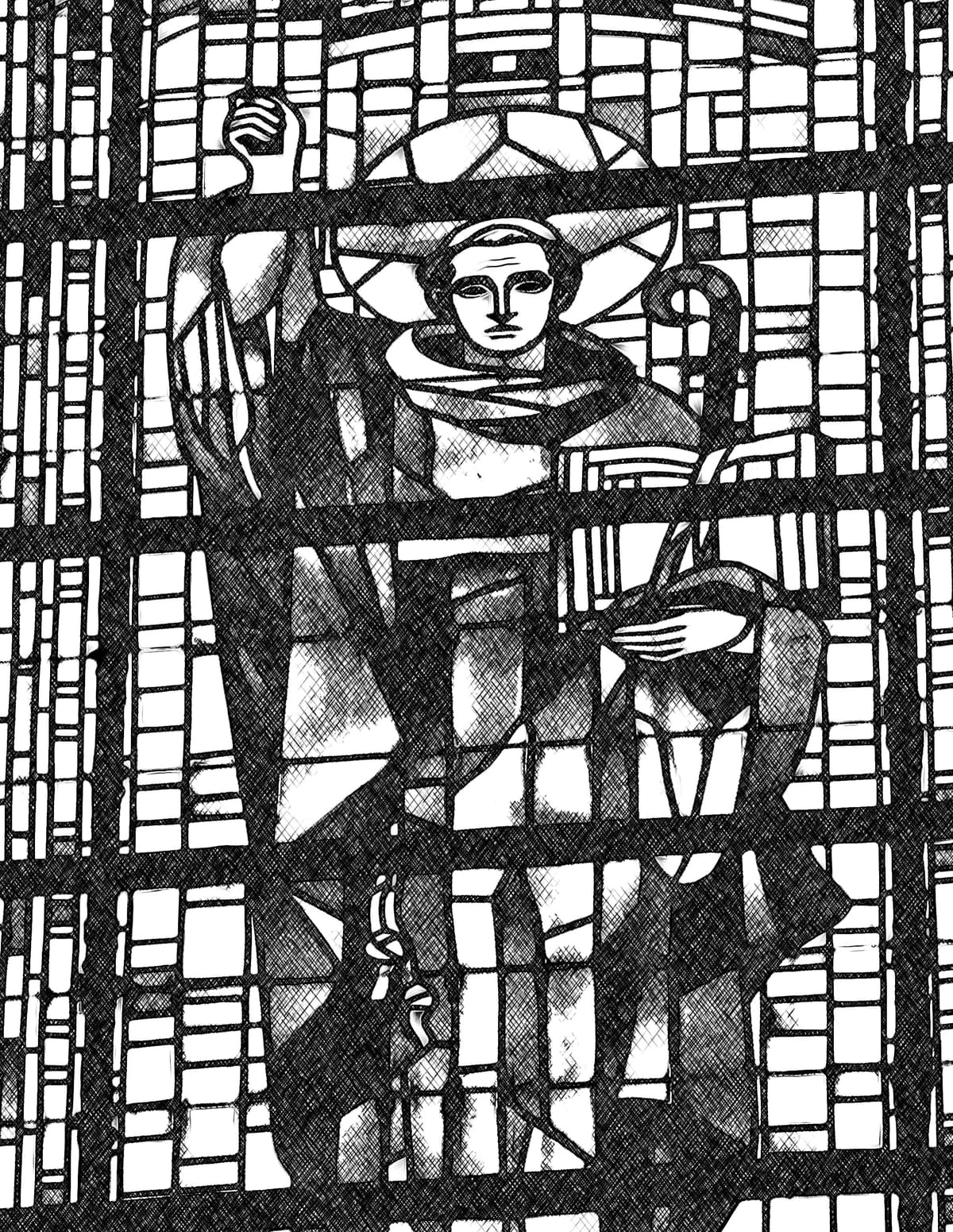 Saint Bernard of Clairvaux - Catholic Coloring Page