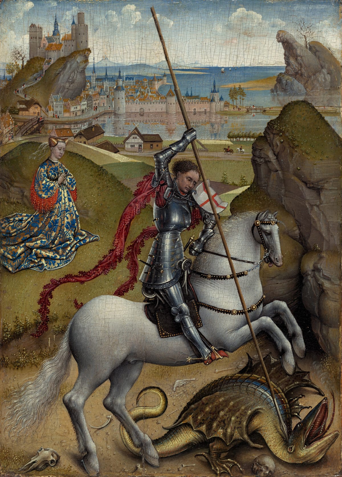 Saint George and the Dragon by 
Rogier van der Weyden (1432/1435) - Public Domain Catholic Painting