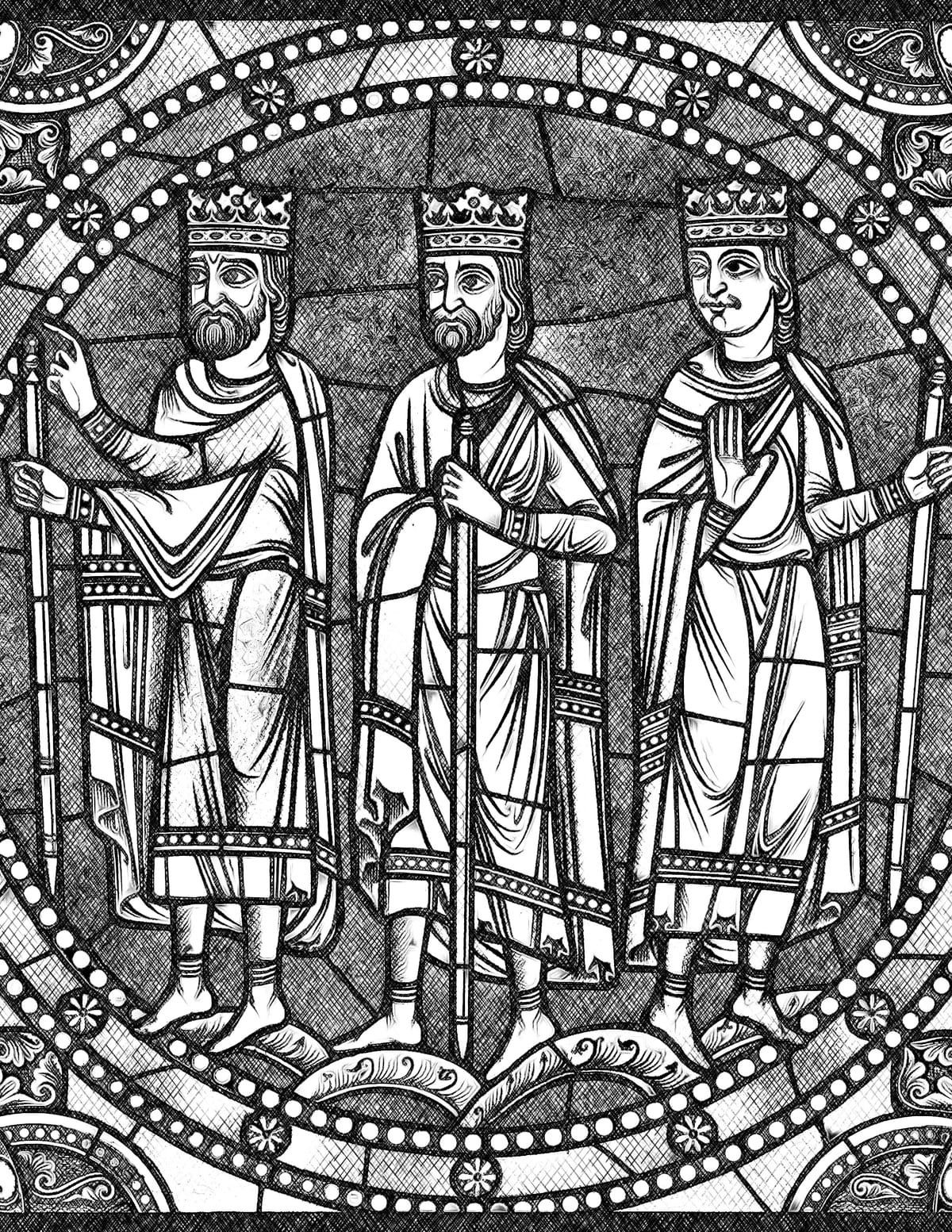 Travels of the Magi - Bible Coloring Page