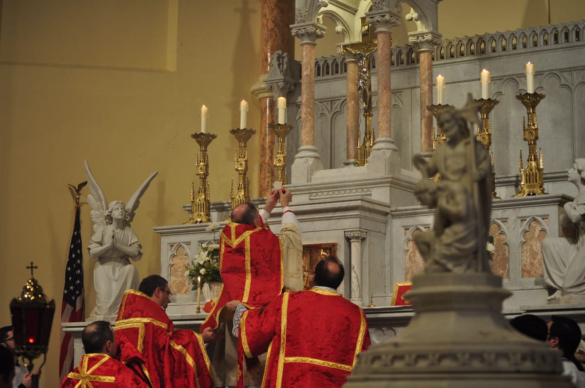 Latin Mass Elevation - Catholic Stock Photo