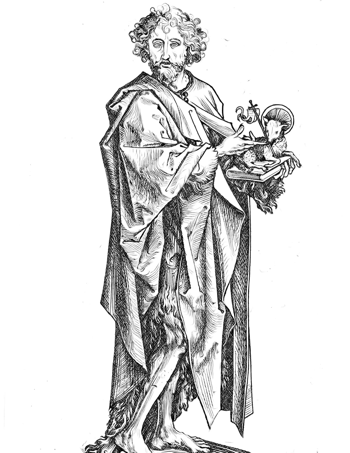 John the Baptist - Catholic Coloring Page