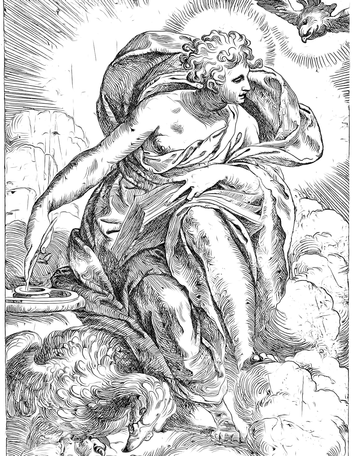 Saint John the Evangelist - Catholic Coloring Page