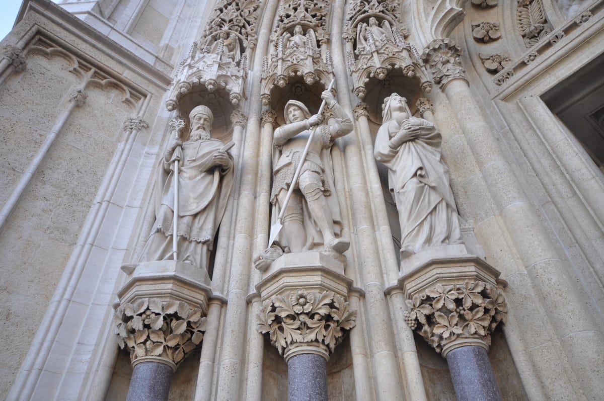 Archivolt Outside Zagreb Cathedral, Croatia - Catholic Stock Photo