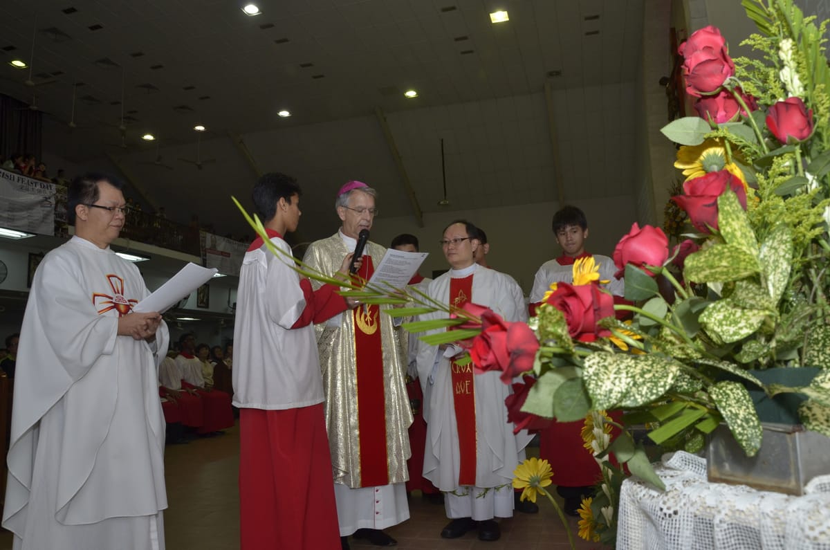 Prayer Ceremony, Malaysia - Catholic Stock Photo