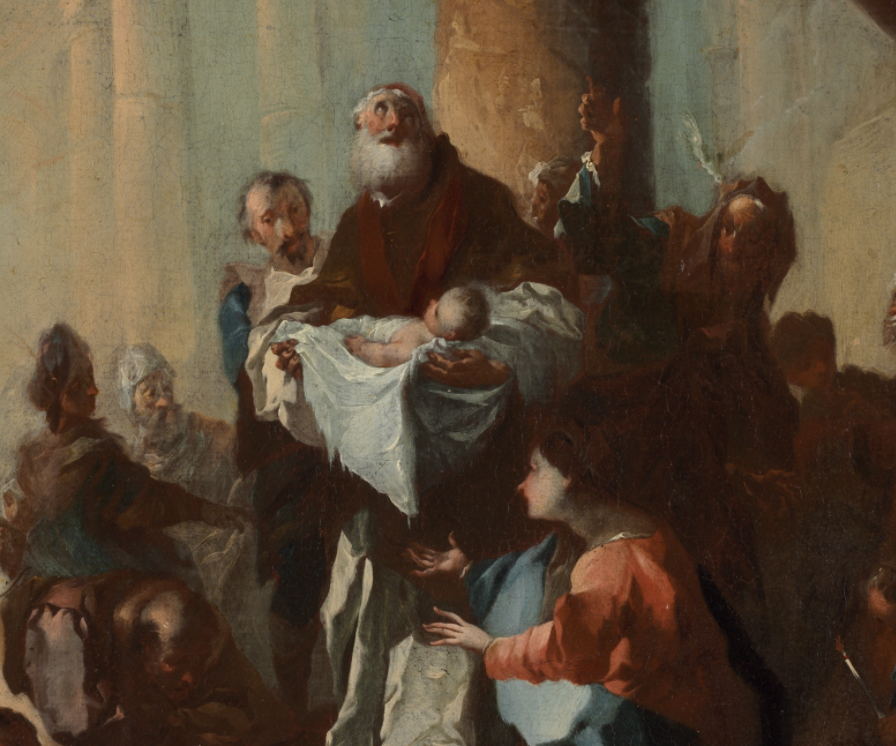 Study for "The Presentation of Christ in the Temple" (1750)
attributed to Franz Anton Maulbertsch - Public Domain Catholic Painting