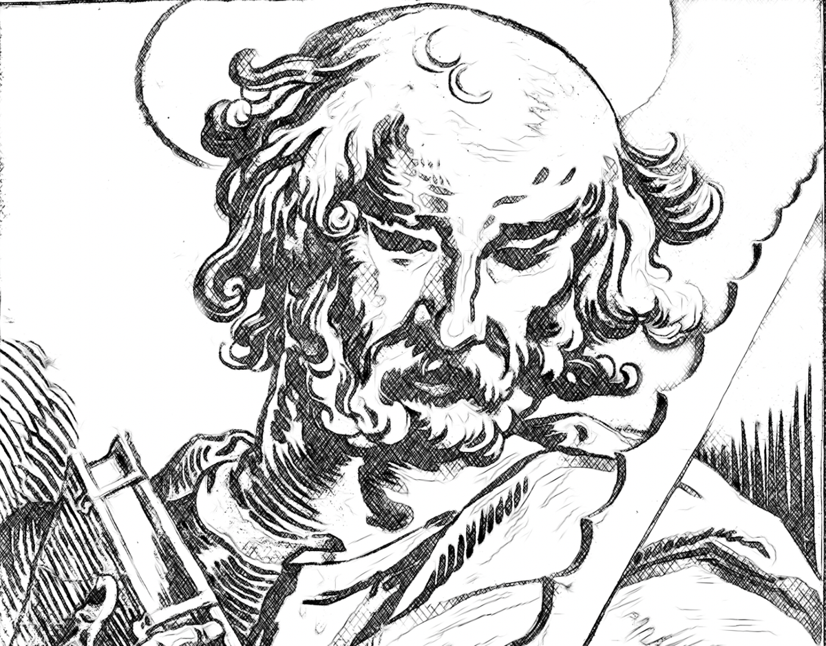 Saint Simon the Apostle - Catholic Coloring Page