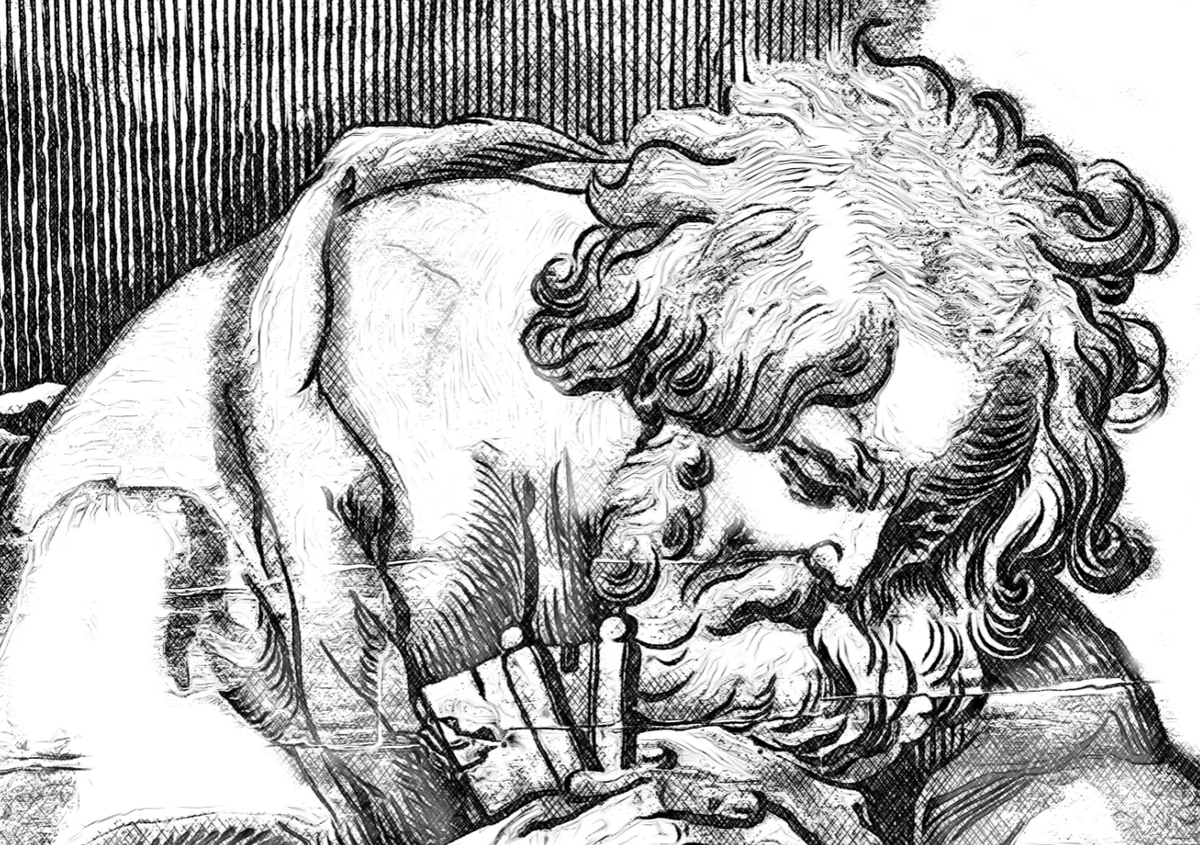 Saint Peter Repentant - Catholic Coloring Page