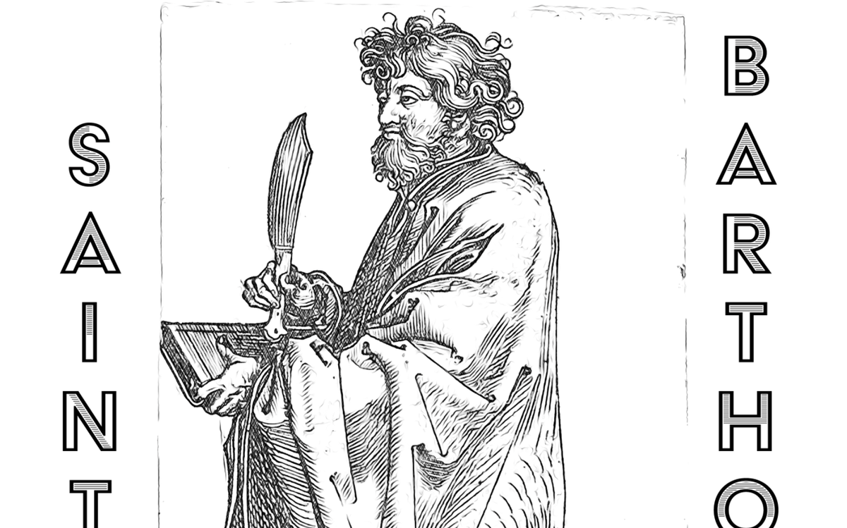 Saint Bartholomew the Apostle - Catholic Coloring Page