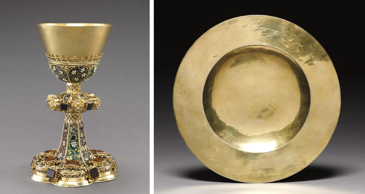 Chalice and Paten (1450–1480) - Catholic Stock Photo