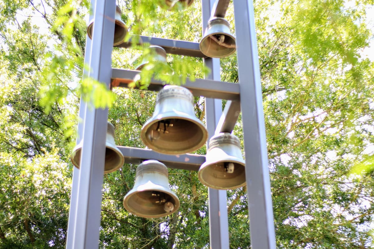 Bell Tower Outside of Church - Catholic Stock Photo