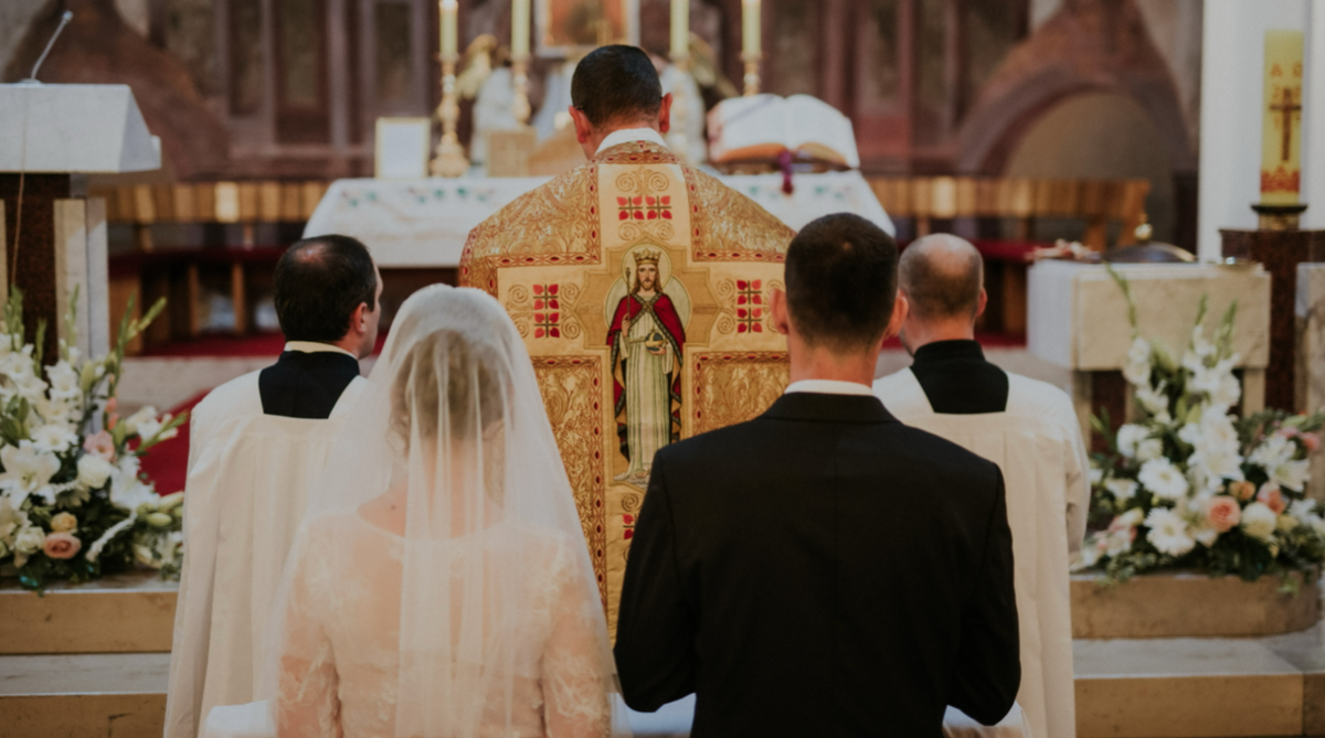 Nuptial Latin Mass - Catholic Stock Photo
