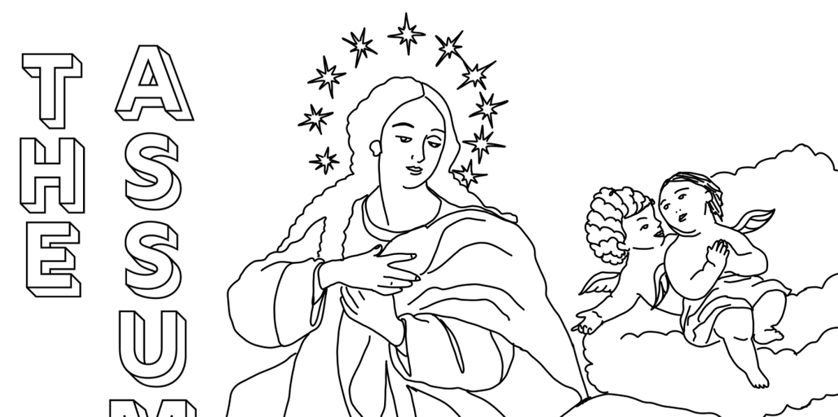 The Assumption - Catholic Coloring Page