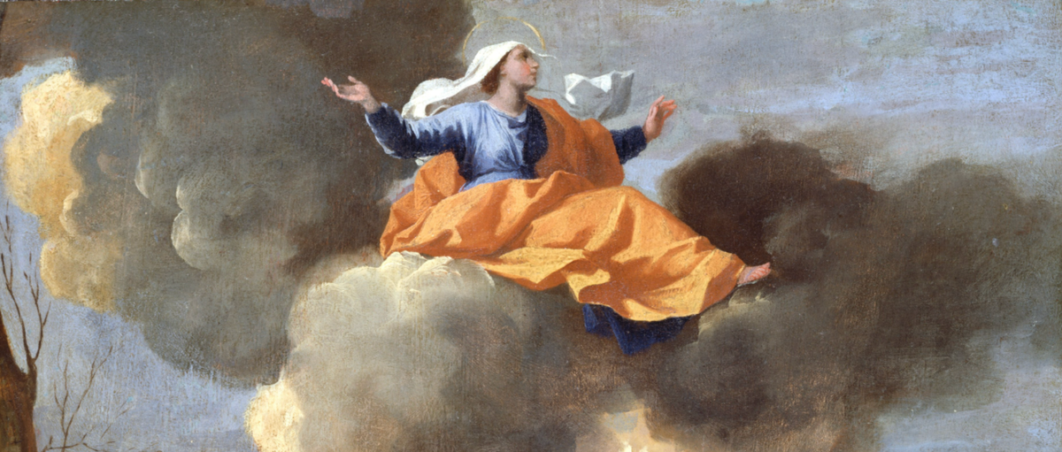 The Translation of Saint Rita of Cascia (mid-1630s) by Nicolas Poussin - Public Domain Catholic Painting