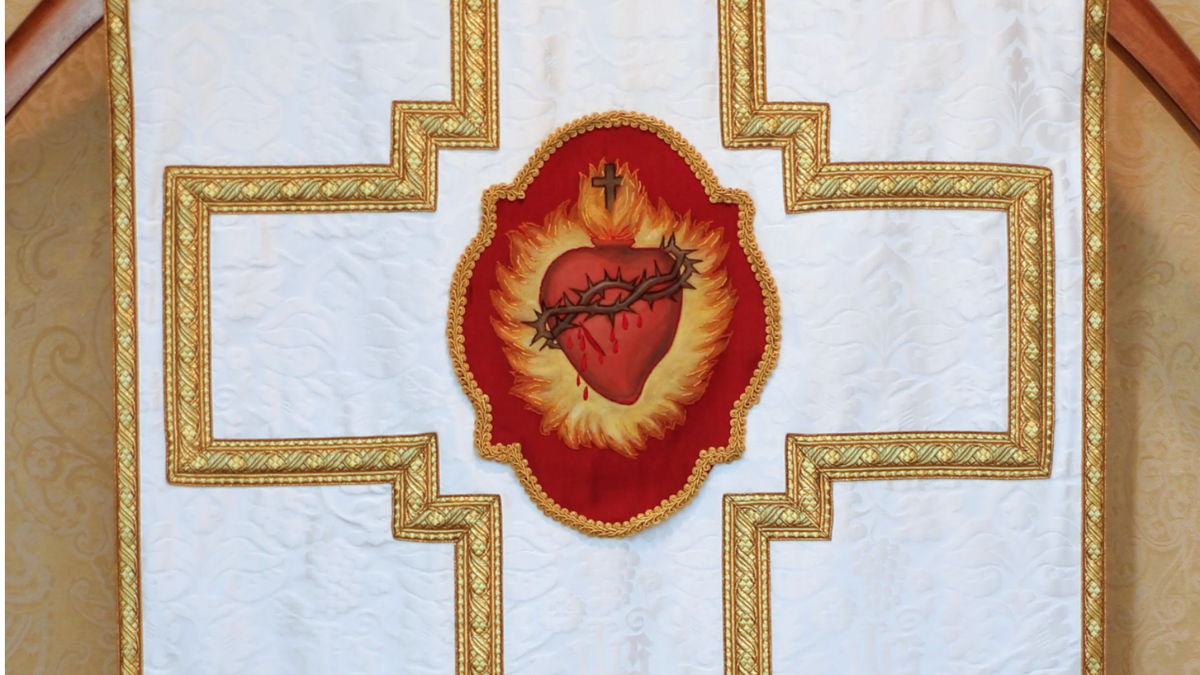 Latin Mass Chasuble - Catholic Stock Photo