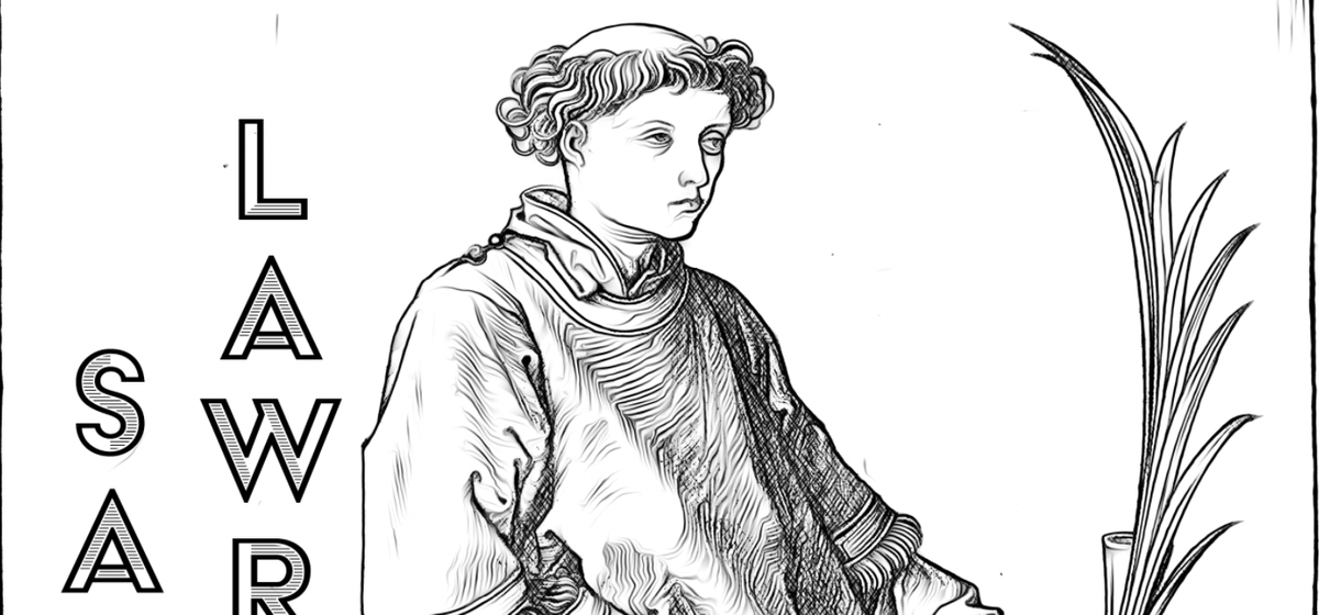 Saint Lawrence - Catholic Coloring Page