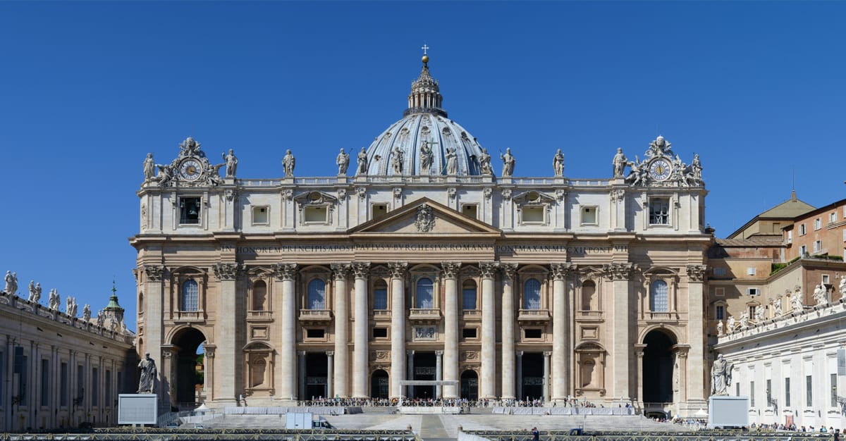 Papal Basilica of Saint Peter in the Vatican - Catholic Stock Photo