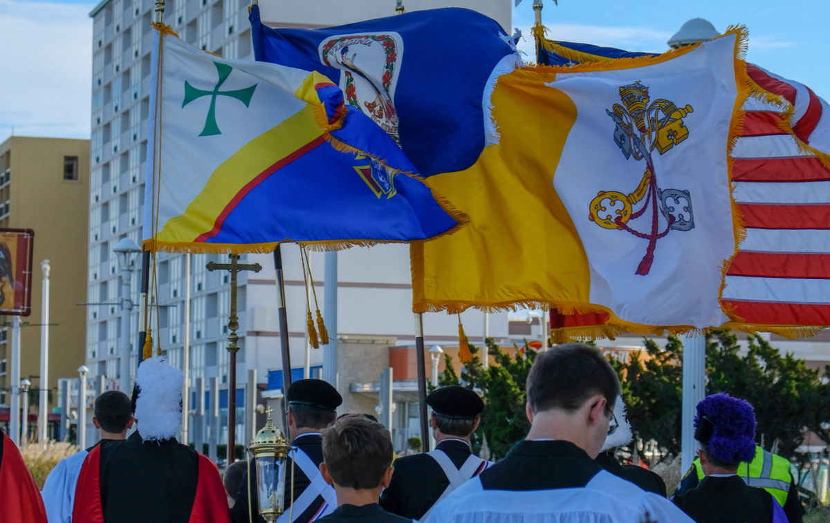 Eucharistic Procession - Catholic Stock Photo