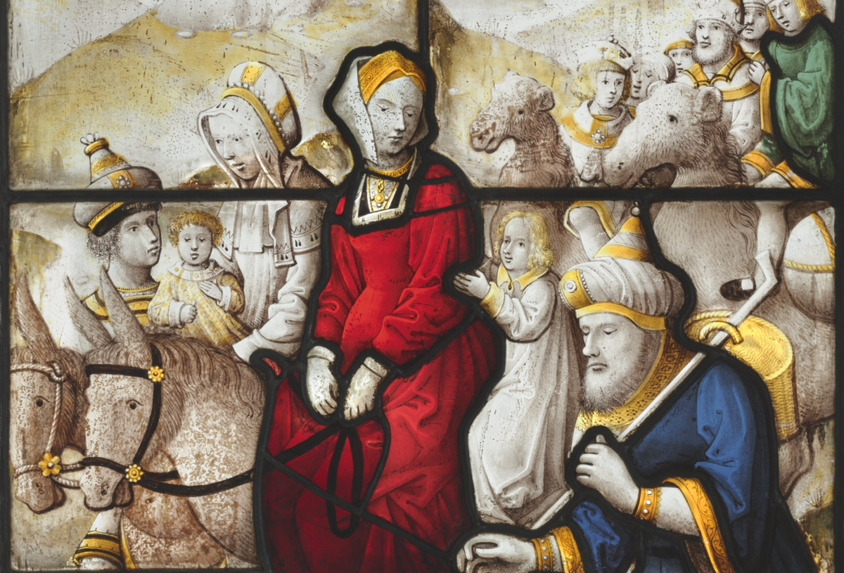 Jacob Returning to Canaan with Rachael and Leah Pursued by Laban (1525) by Unknown - Public Domain Bible Painting