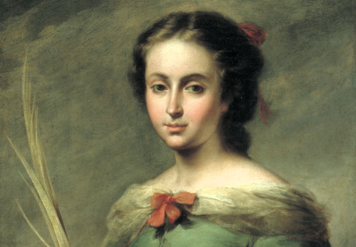 Saint Rufina (1665) by Bartolomé Esteban Murillo - Public Domain Catholic Painting