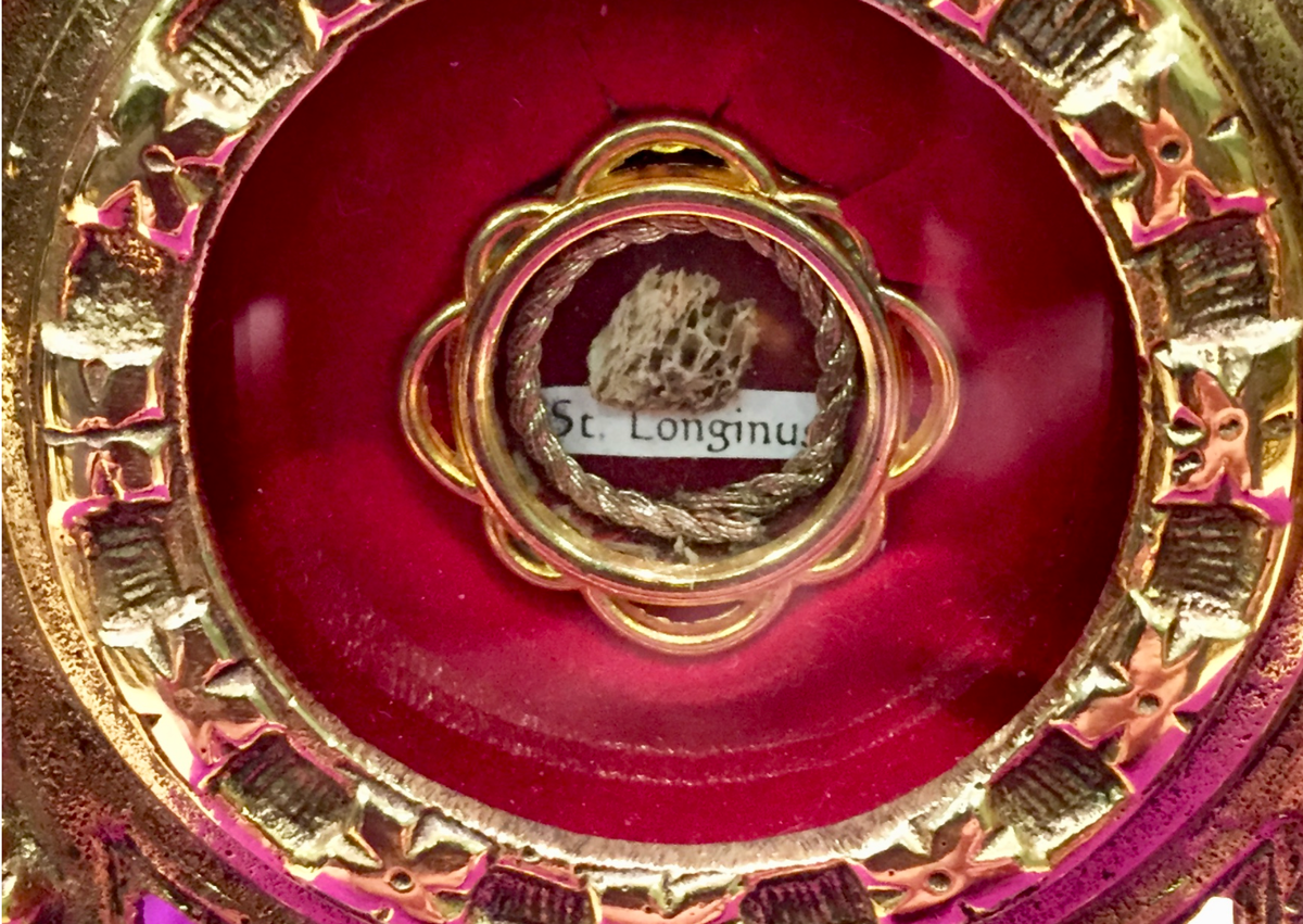 First Class Bone Relic of St. Longinus - Catholic Stock Photo