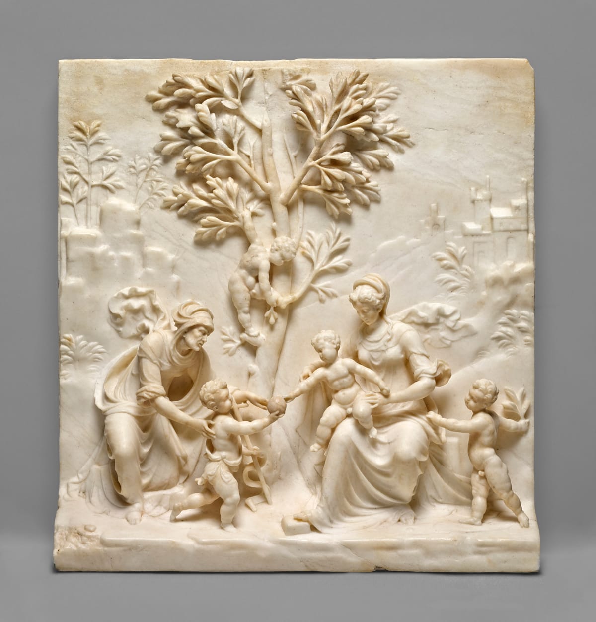 The Virgin and Child with Saint Elizabeth and the Young Saint John the Baptist (1520s–1530s, Italy) - Catholic Stock Photo