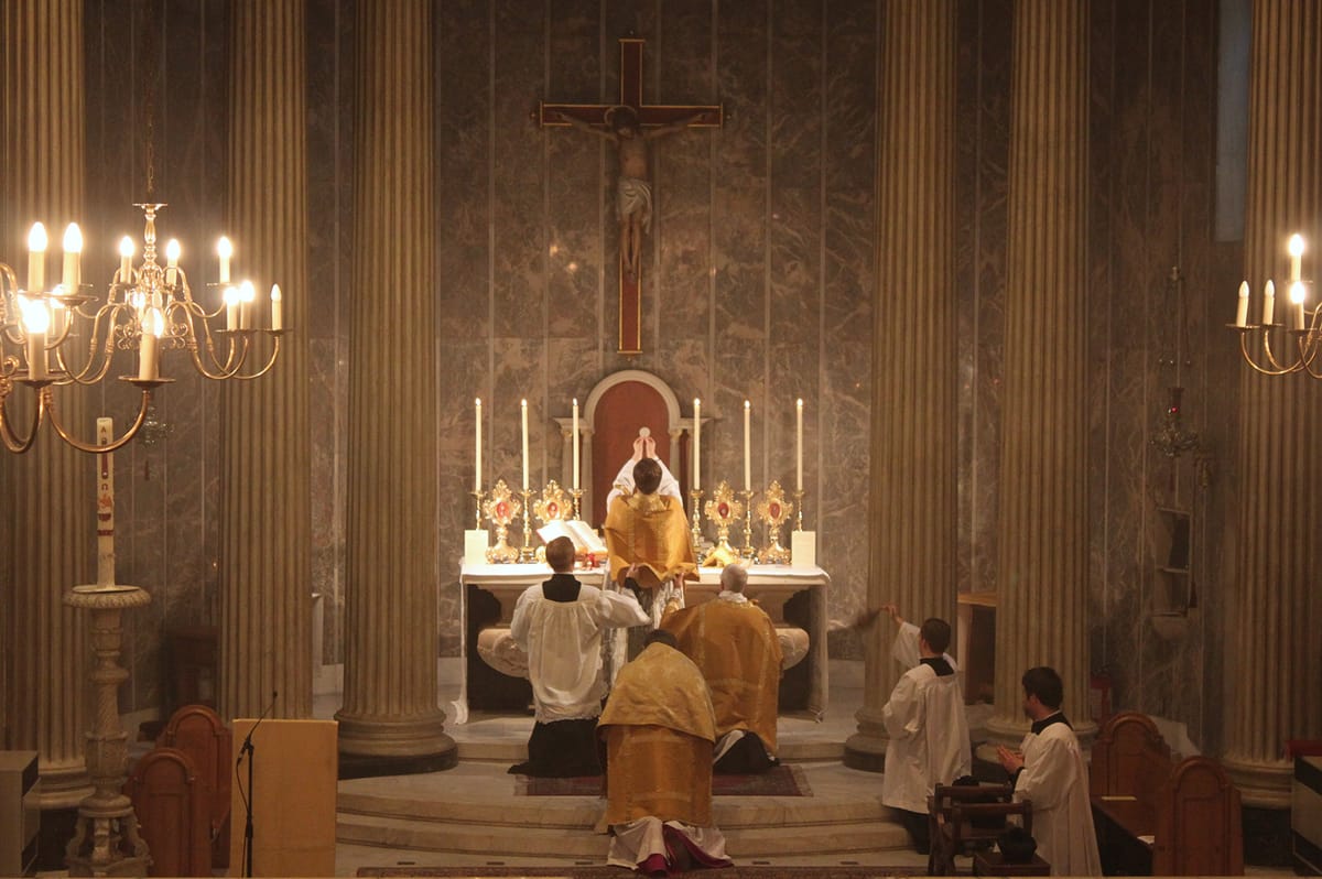 Latin Mass Elevation - Catholic Stock Photo