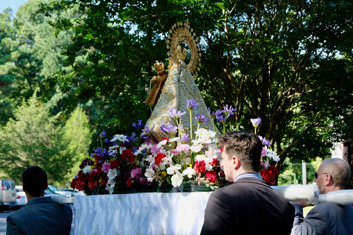 Our Lady of la Naval Procession - Catholic Stock Photo