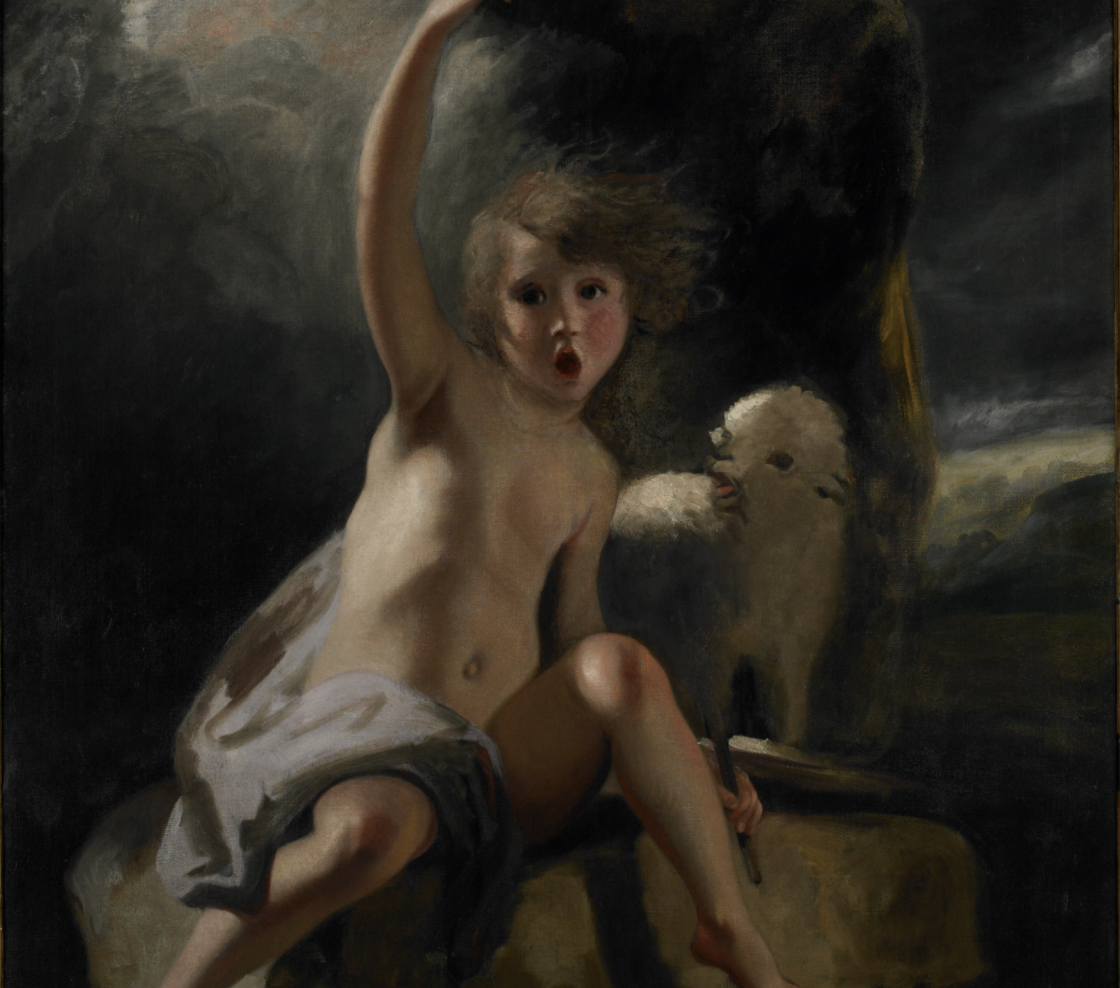 Saint John the Baptist in the Wilderness (1776) by Sir Joshua Reynolds - Public Domain Catholic Painting