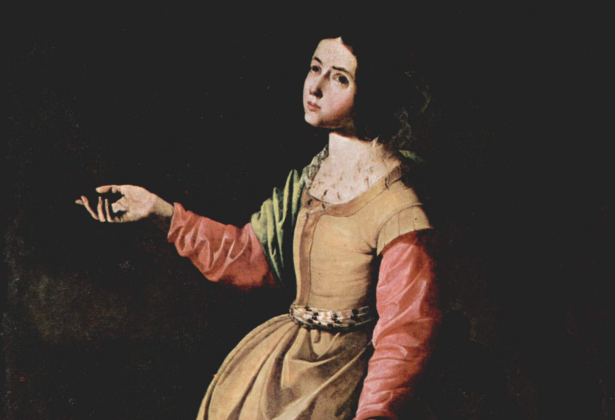 Saint Rufina (1635–1640) by Francisco de Zurbarán - Public Domain Catholic Painting