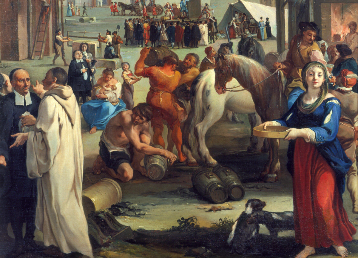 El Mercado (17th Century) by Aureliano Milani - Public Domain Catholic Painting