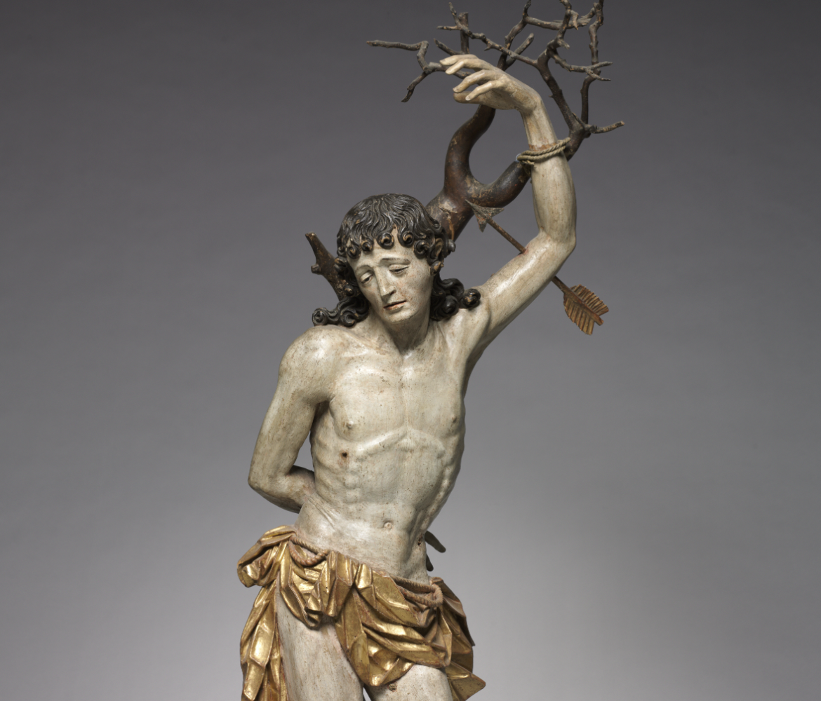 Saint Sebastian Statue (1600–1620, Germany) - Catholic Stock Photo