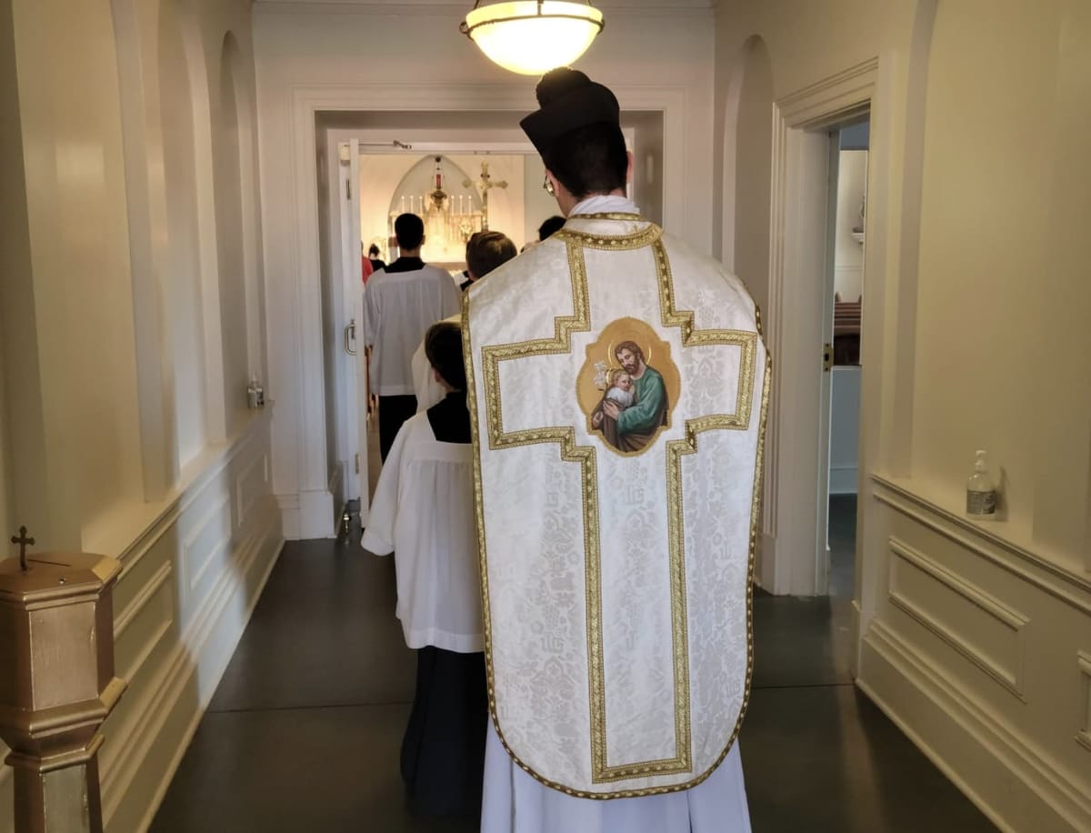 Solemnity of Saint Joseph, Latin Mass (Chesapeake, Virginia) - Catholic Stock Photo