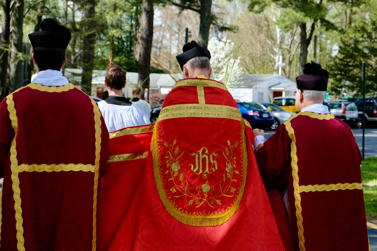 Palm Sunday Procession (Virginia, USA) - Catholic Stock Photo