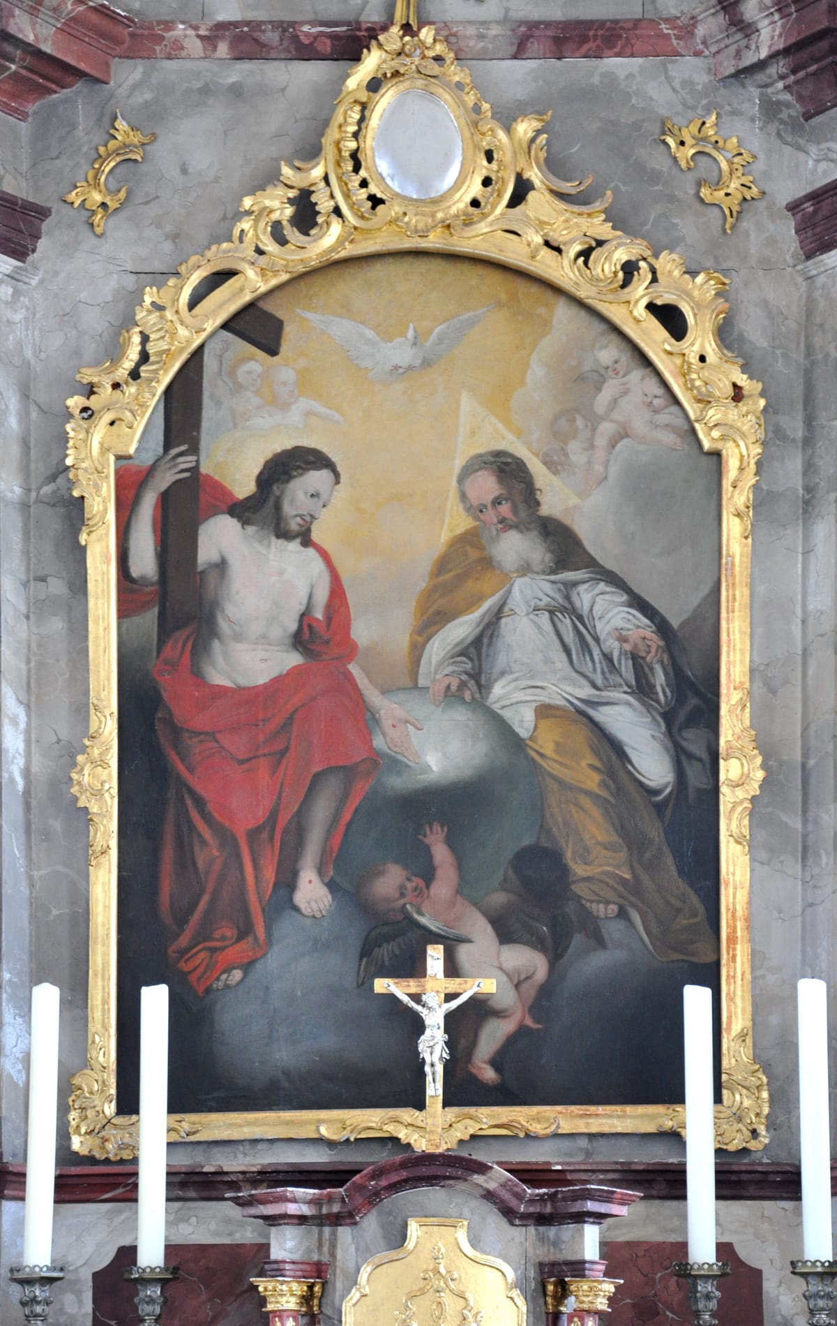 Altar in Parish Church of St. Johannes Baptist (Wilhelmskirch, Horgenzell, Germany) - Catholic Stock Photo