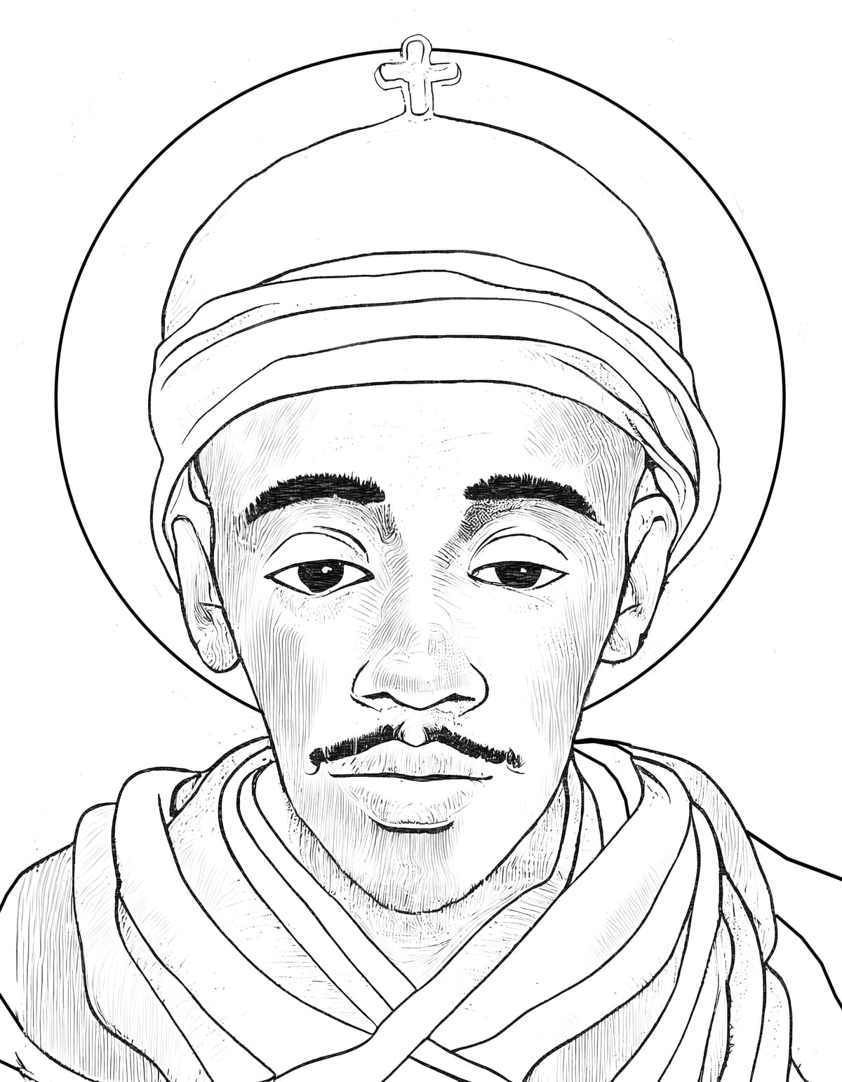 Saint Martin de Porres - Catholic Coloring Page