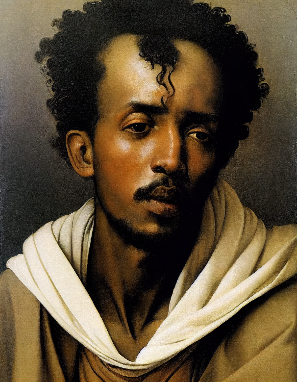 Saint Martin de Porres (2022) by Virginia S. Benedicte - Public Domain Catholic Painting