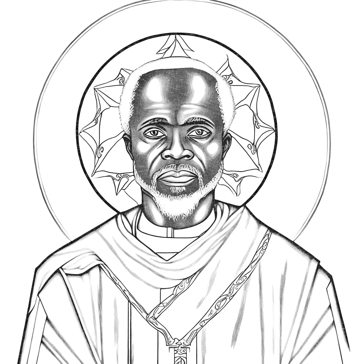 Saint Luke Baanabakiintu (Ugandan Martyr) - Catholic Coloring Page