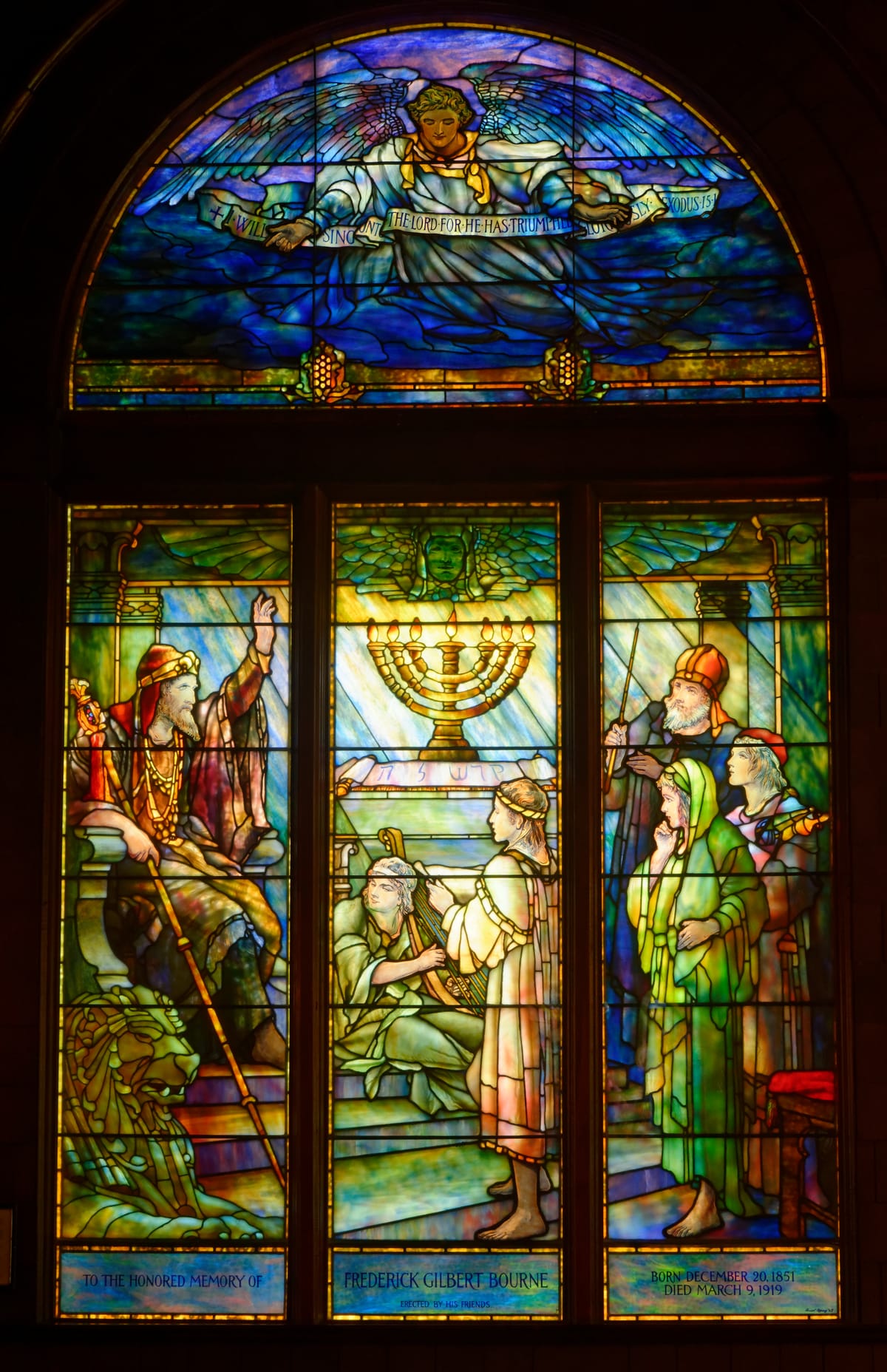 King David Stained Glass Window (2019, Georgia, United States) - Catholic Stock Photo