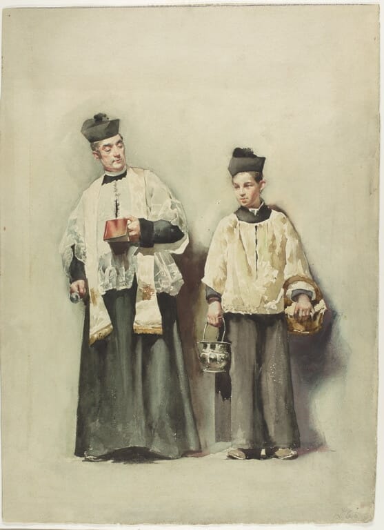 Priest and Boy (1865-1880) by Lawrence Carmichael Earle