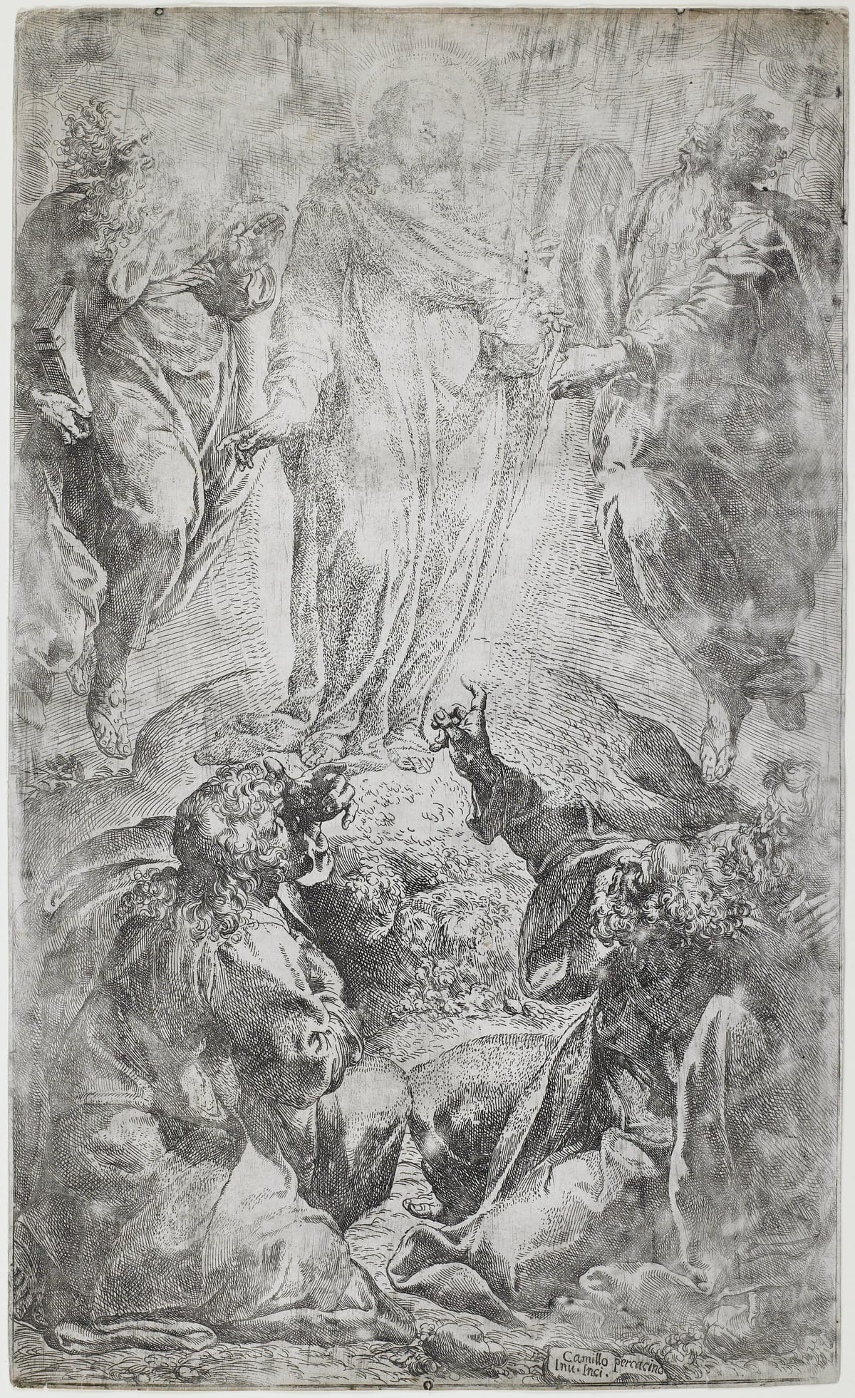 The Transfiguration (1587–90) by Camillo Procaccini - Public Domain Catholic Drawing